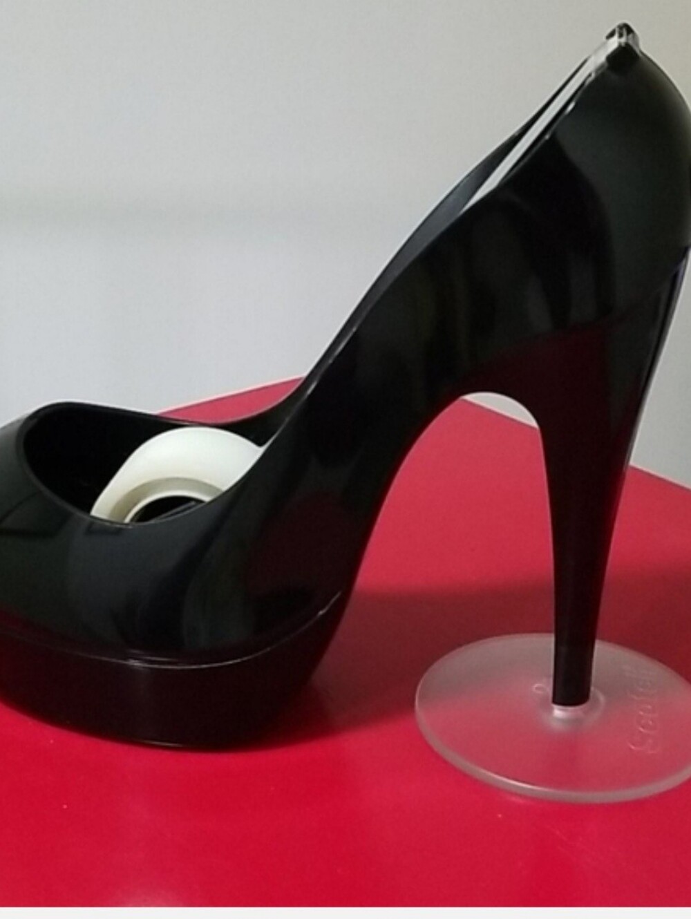 Black High Heel Tape Dispenser - Fashion Desk Accessory - Picture 2 of 7